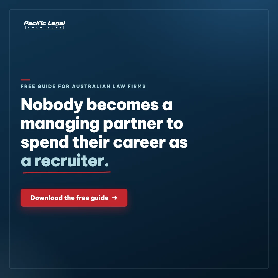 Navy statement card: Nobody becomes a managing partner to spend their career as a recruiter.